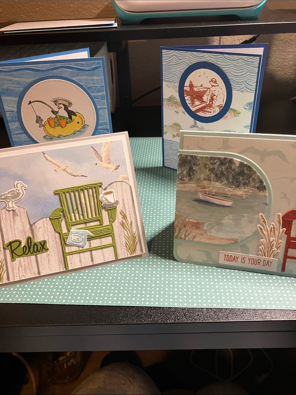Four handmade cards